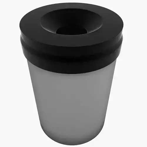 Trash Can high and low poly  Free low-poly 3D model