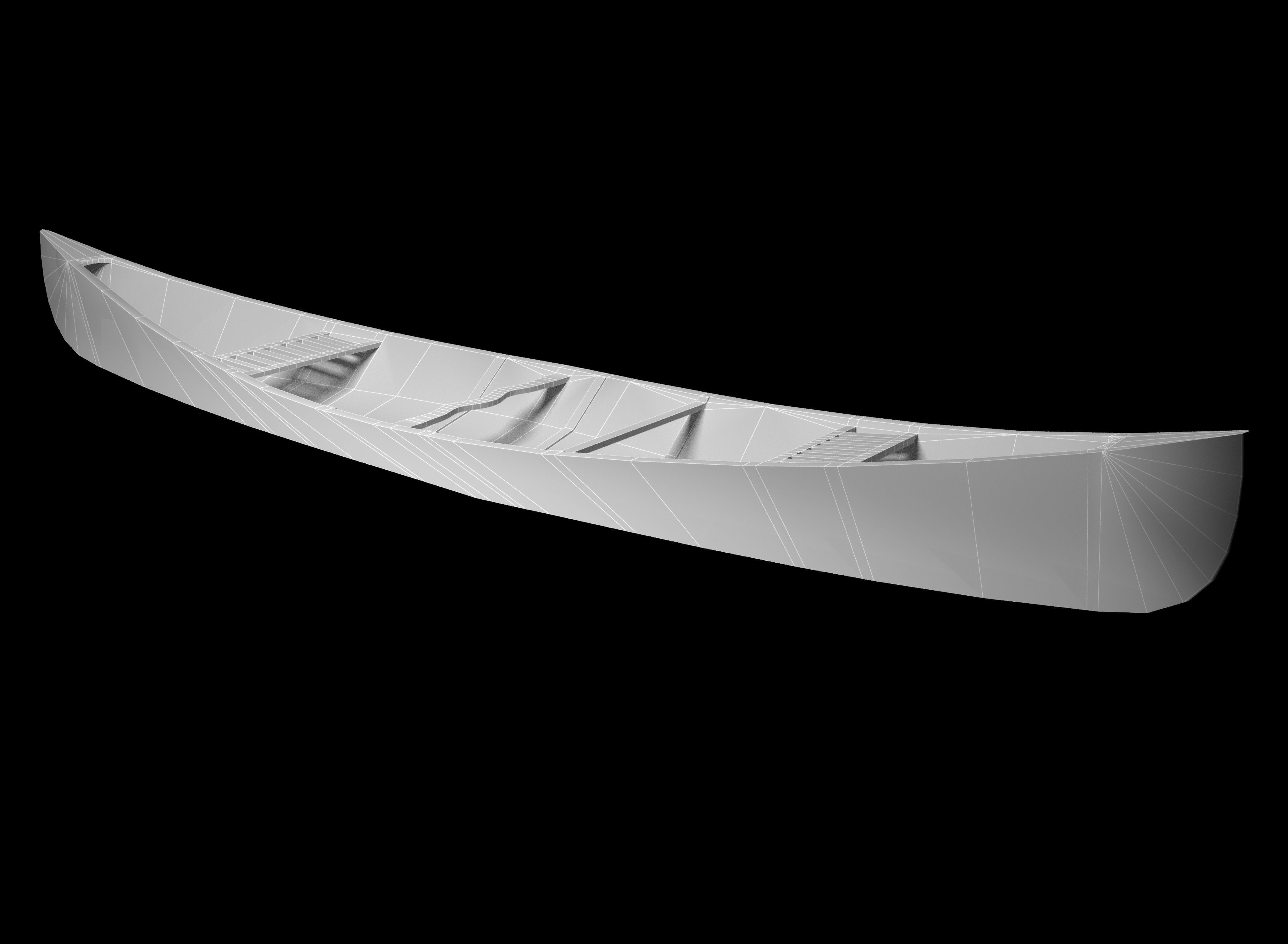 Canoe Free low-poly 3D model_8