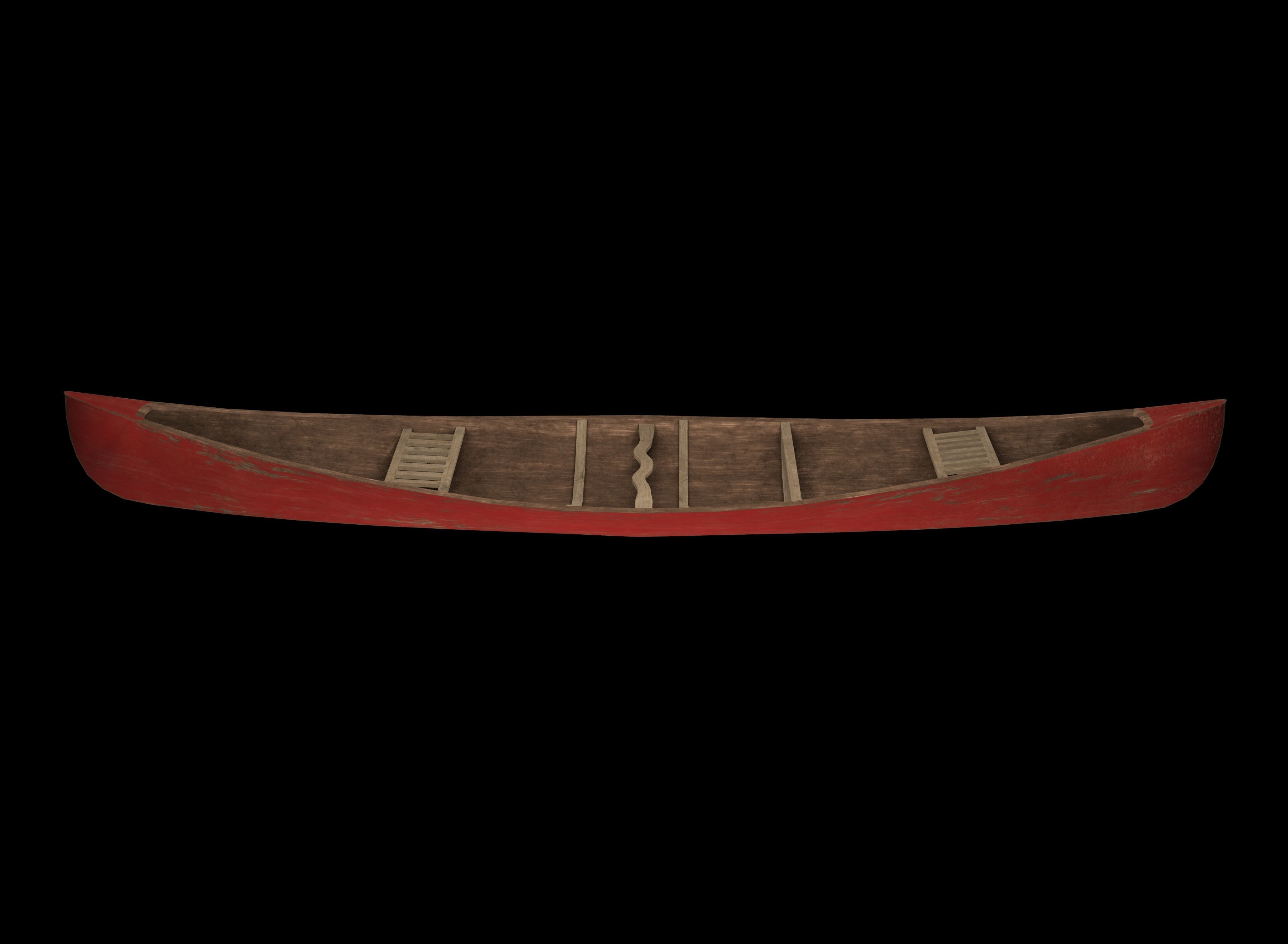 Canoe Free low-poly 3D model_2