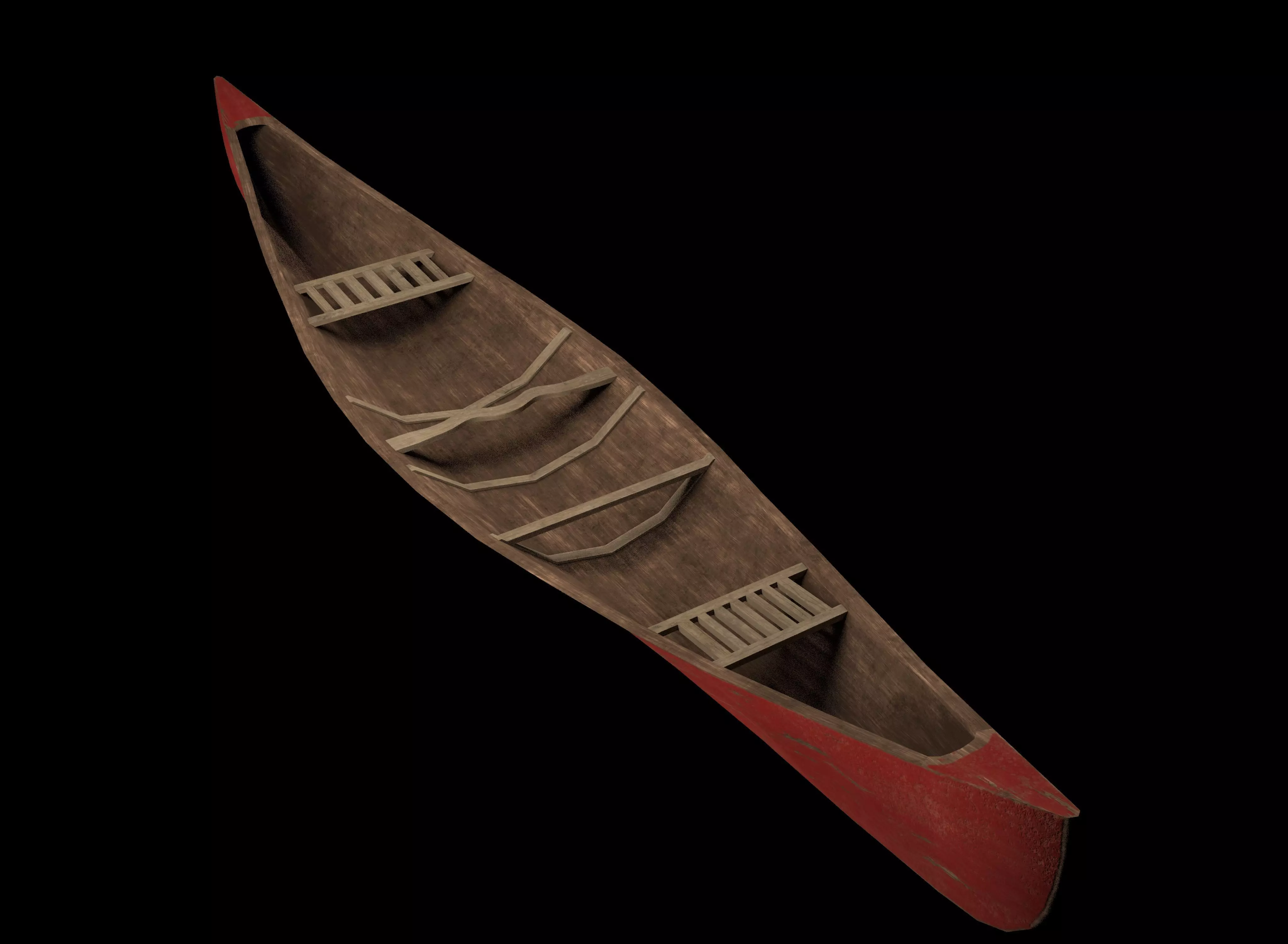 Canoe Free low-poly 3D model_0