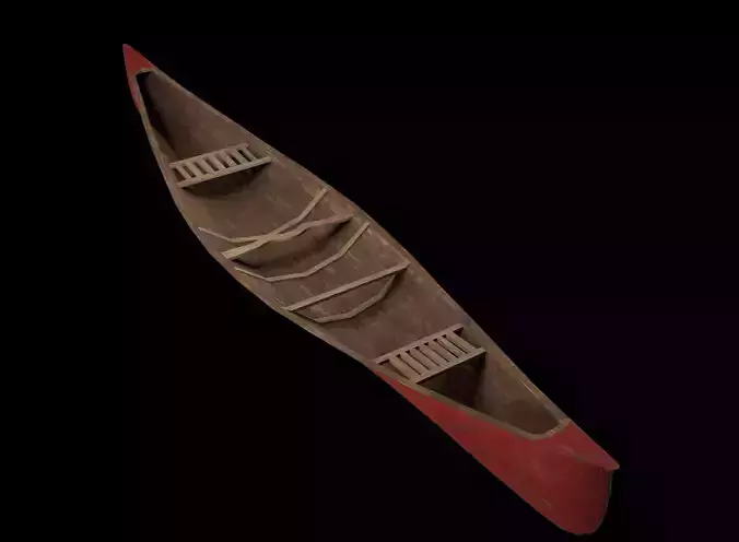 Canoe Free low-poly 3D model