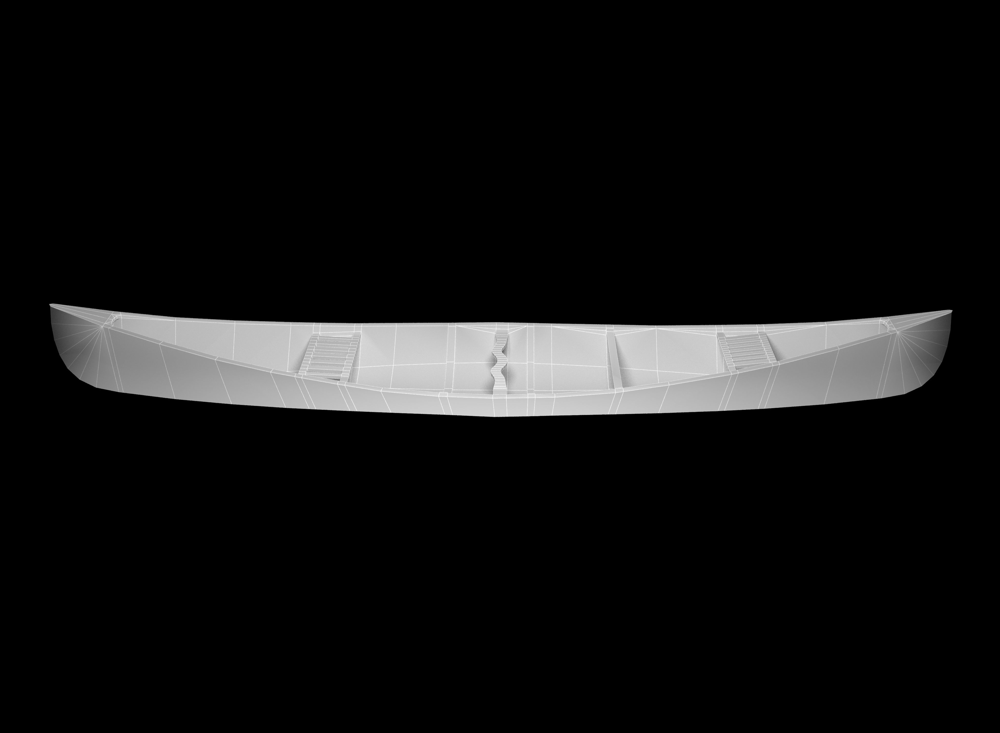 Canoe Free low-poly 3D model_10