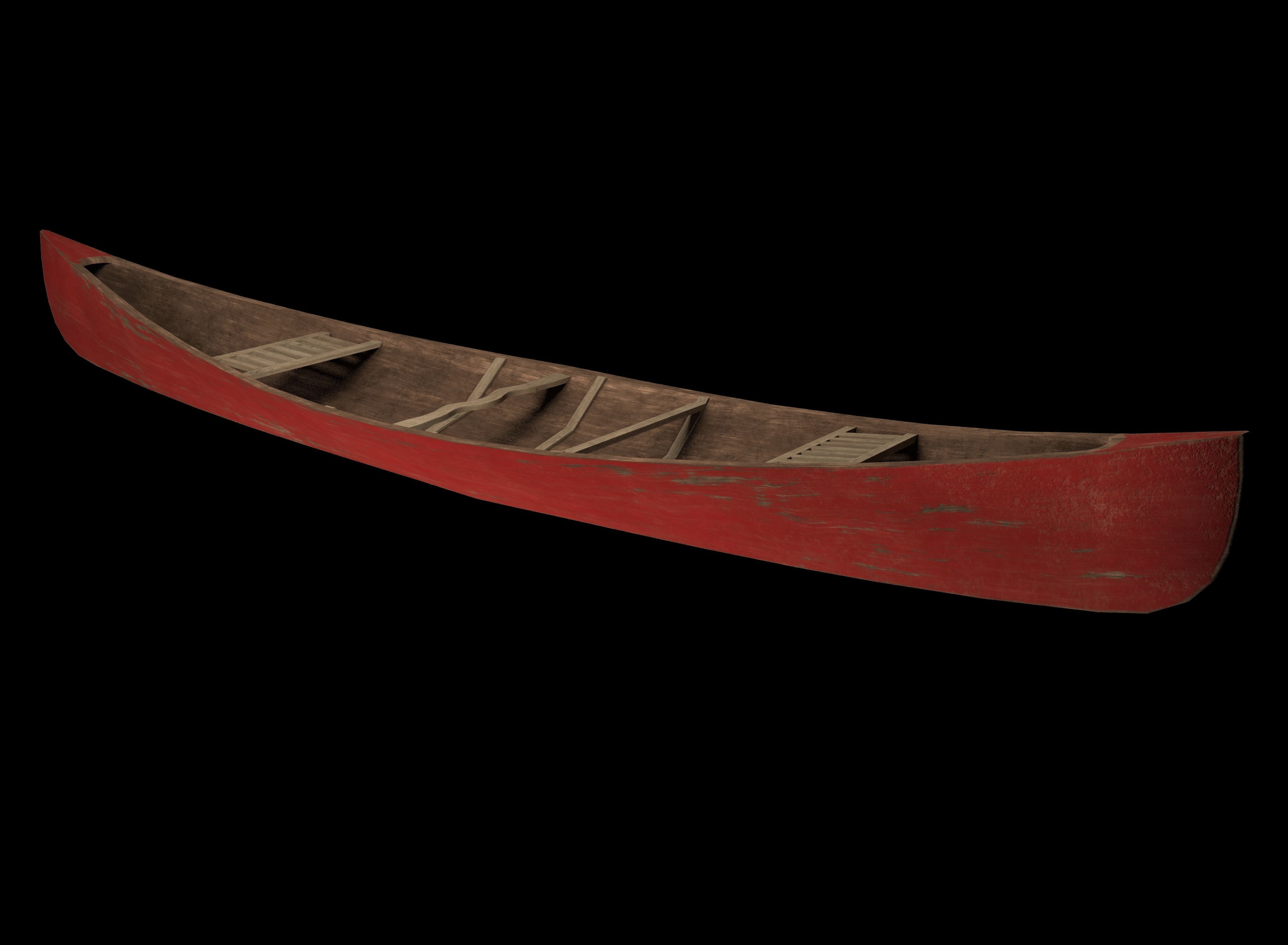 Canoe Free low-poly 3D model_1