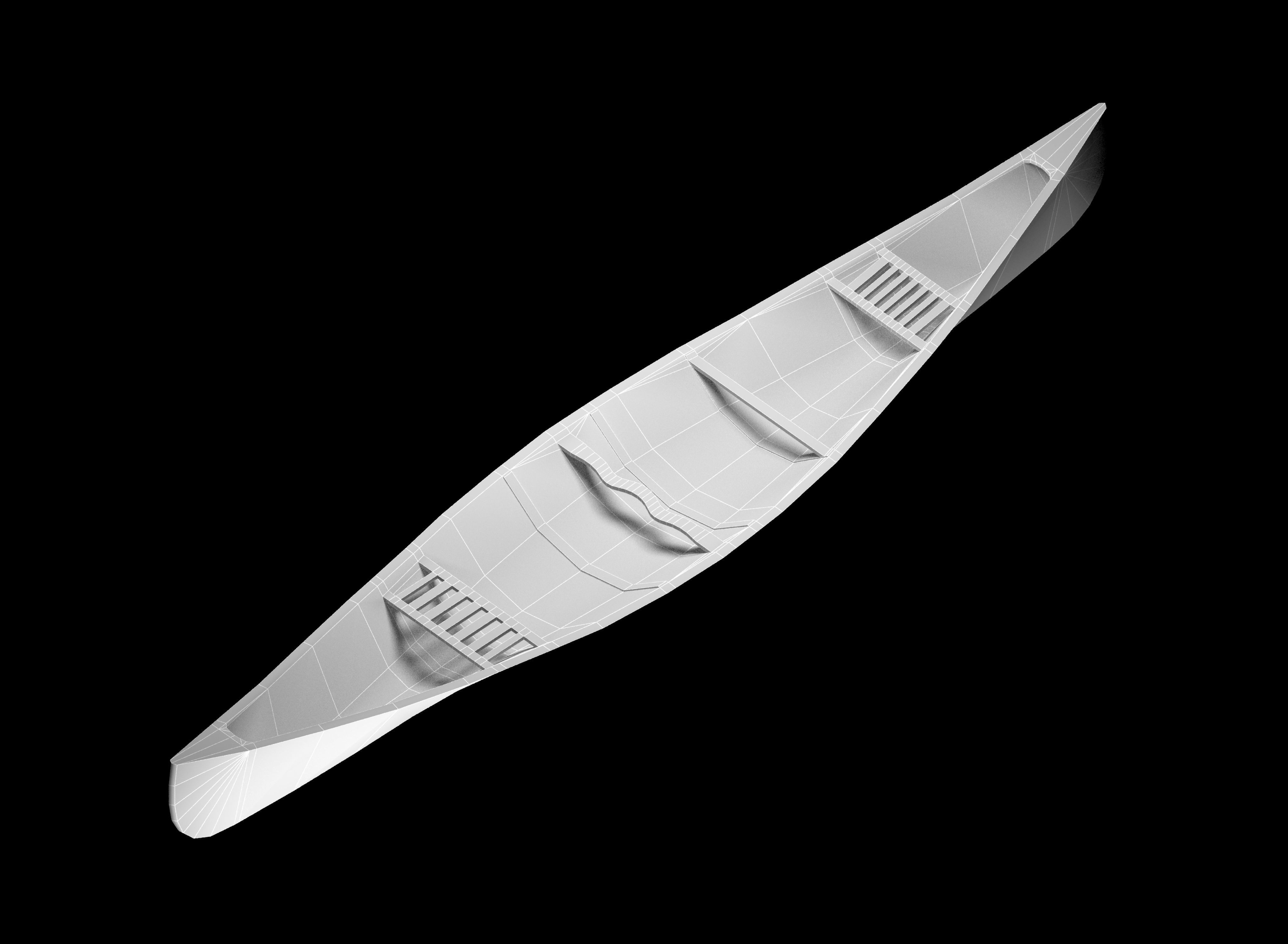 Canoe Free low-poly 3D model_11