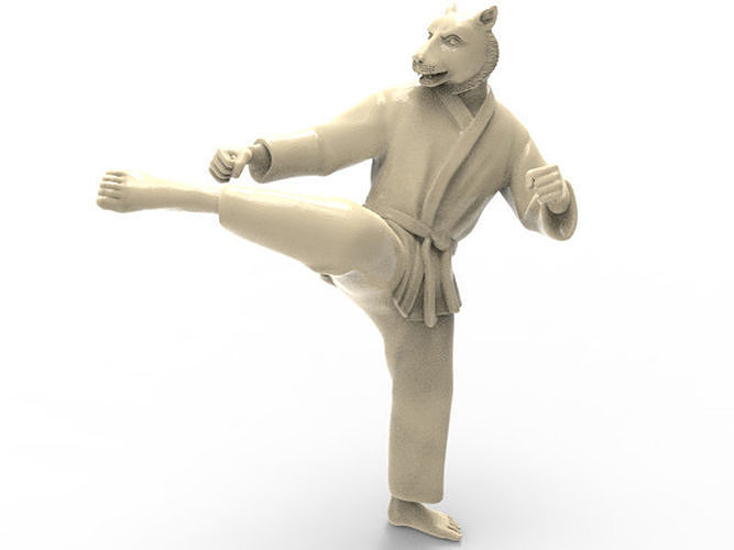 Tiger Roundhouse Kick 3D print model