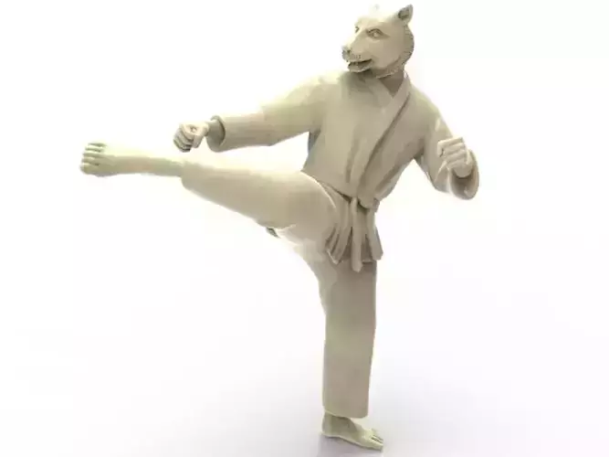 Tiger Roundhouse Kick 3D print model