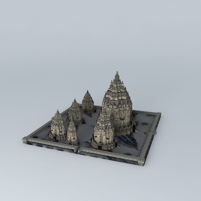 Prambanan Temple 3D model_1