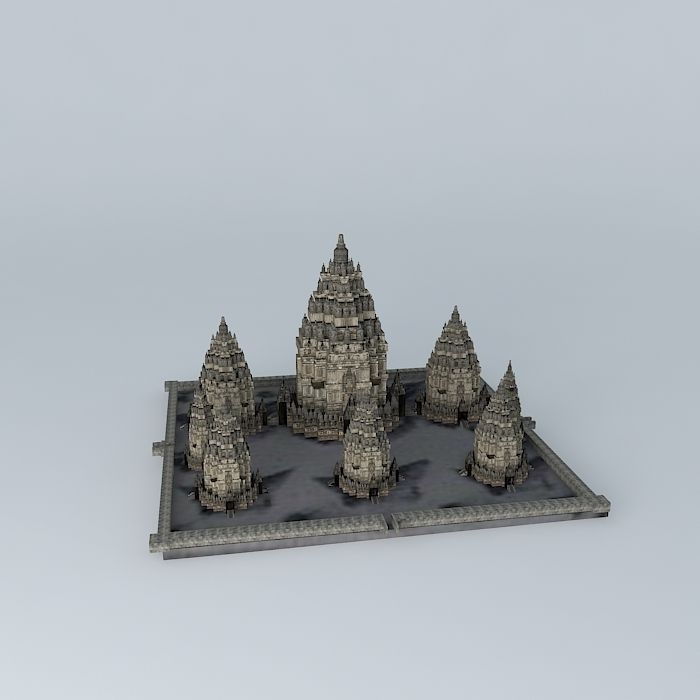 Prambanan Temple 3D model_2