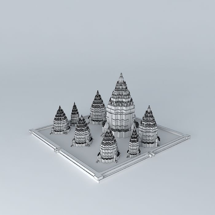 Prambanan Temple 3D model_4