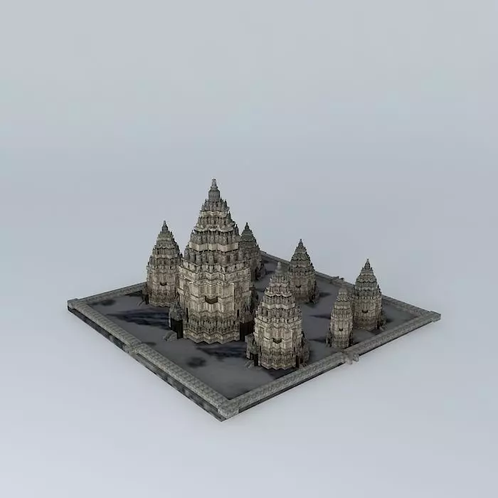 Prambanan Temple 3D model_0