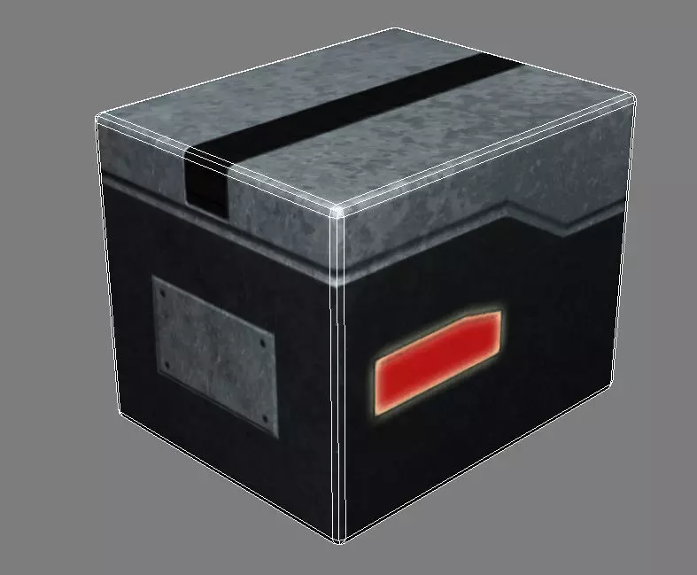 Sci-Fi Crate Free low-poly 3D model