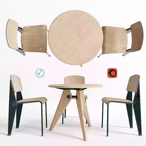 Vitra Dining Table 3D model