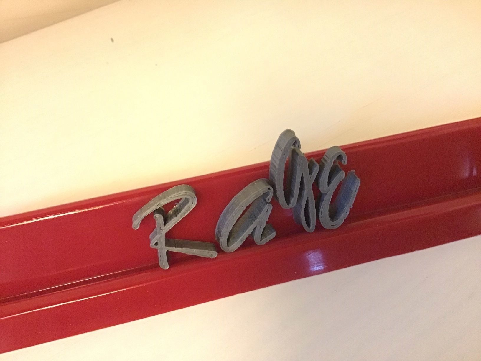 RAGE ITALIC font uppercase and lowercase 3D letters STL file 3D print model_2