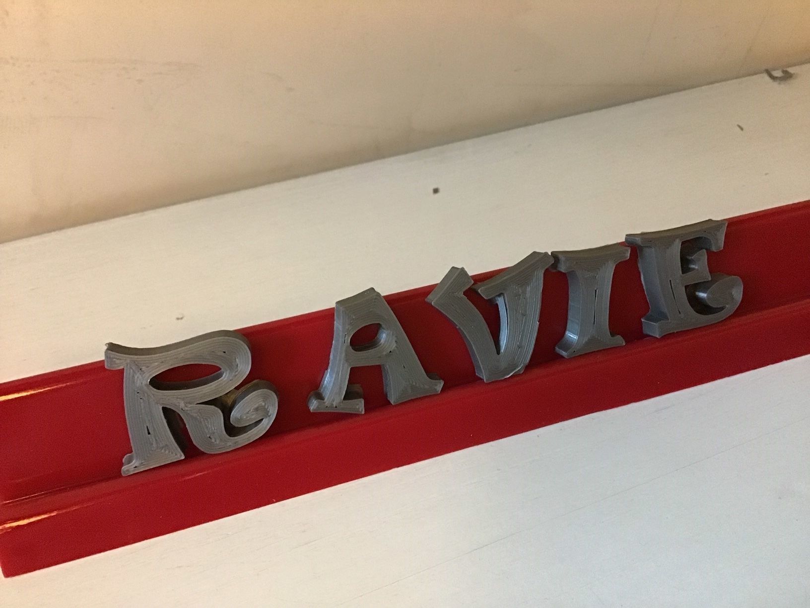RAVIE font uppercase and lowercase 3D letters STL file 3D print model_2