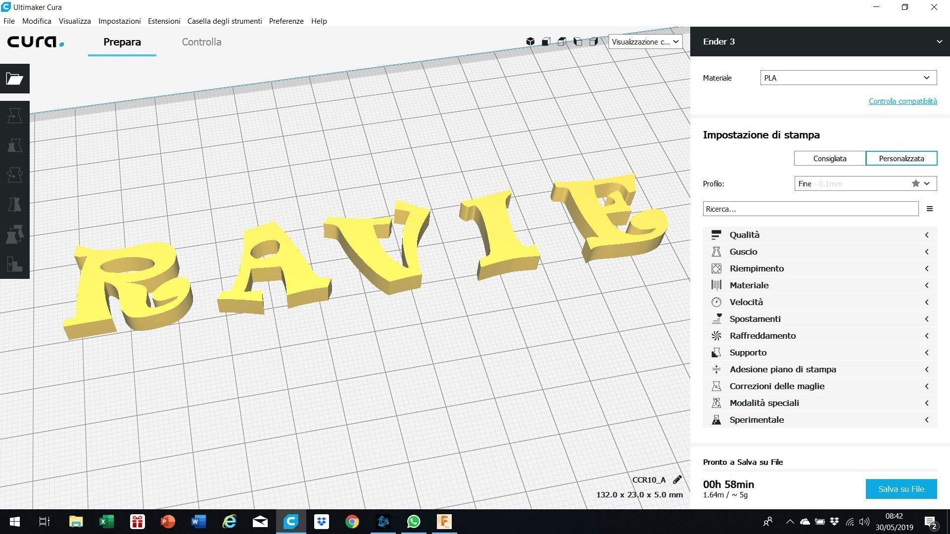 RAVIE font uppercase and lowercase 3D letters STL file 3D print model_4