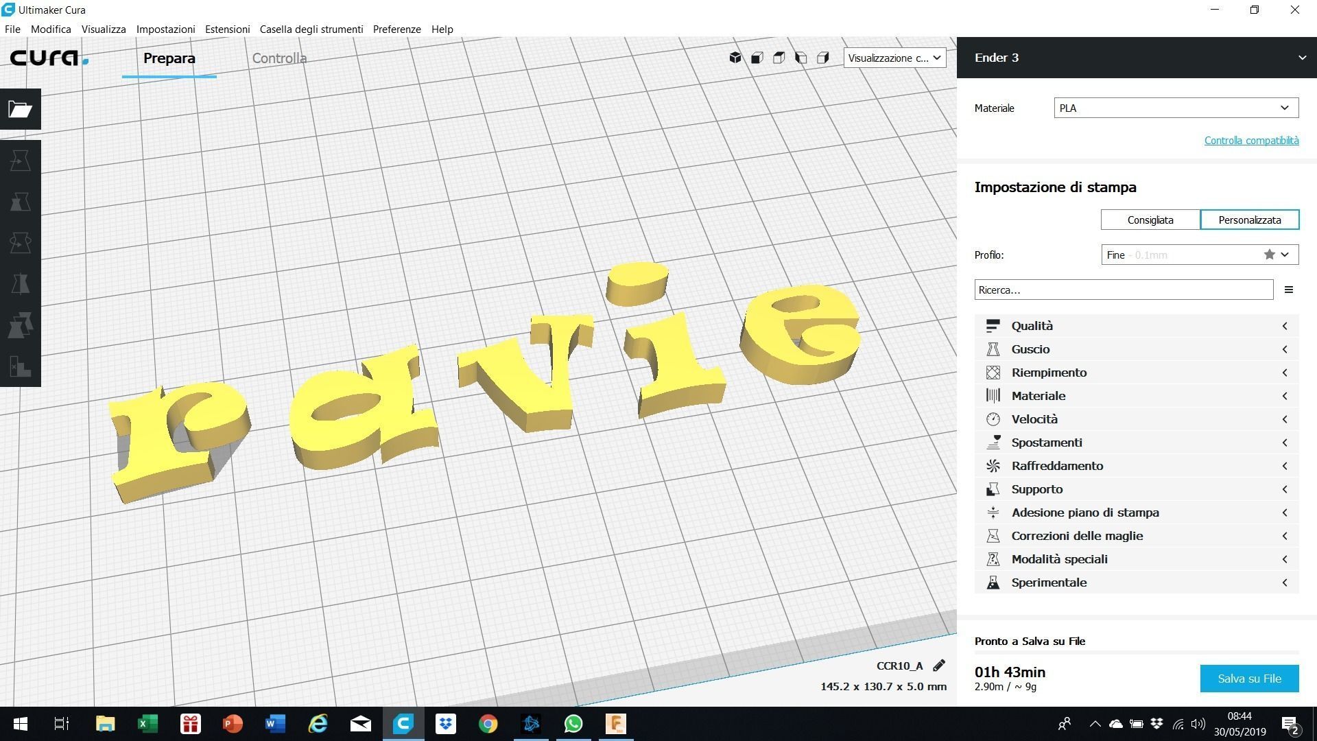 RAVIE font uppercase and lowercase 3D letters STL file 3D print model_5