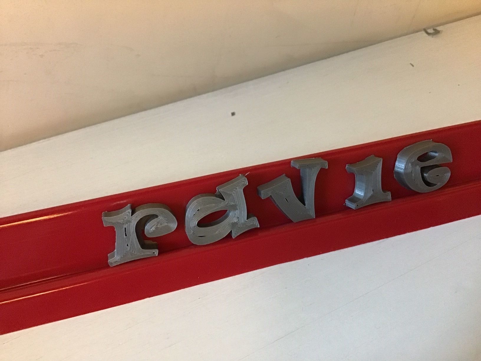 RAVIE font uppercase and lowercase 3D letters STL file 3D print model_3