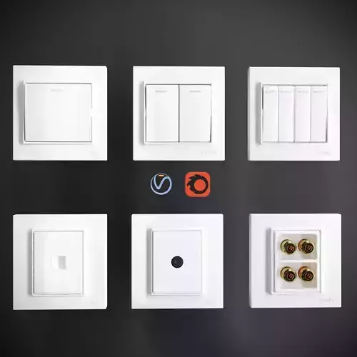  Chint 7L Series Switch And Socket  3D model