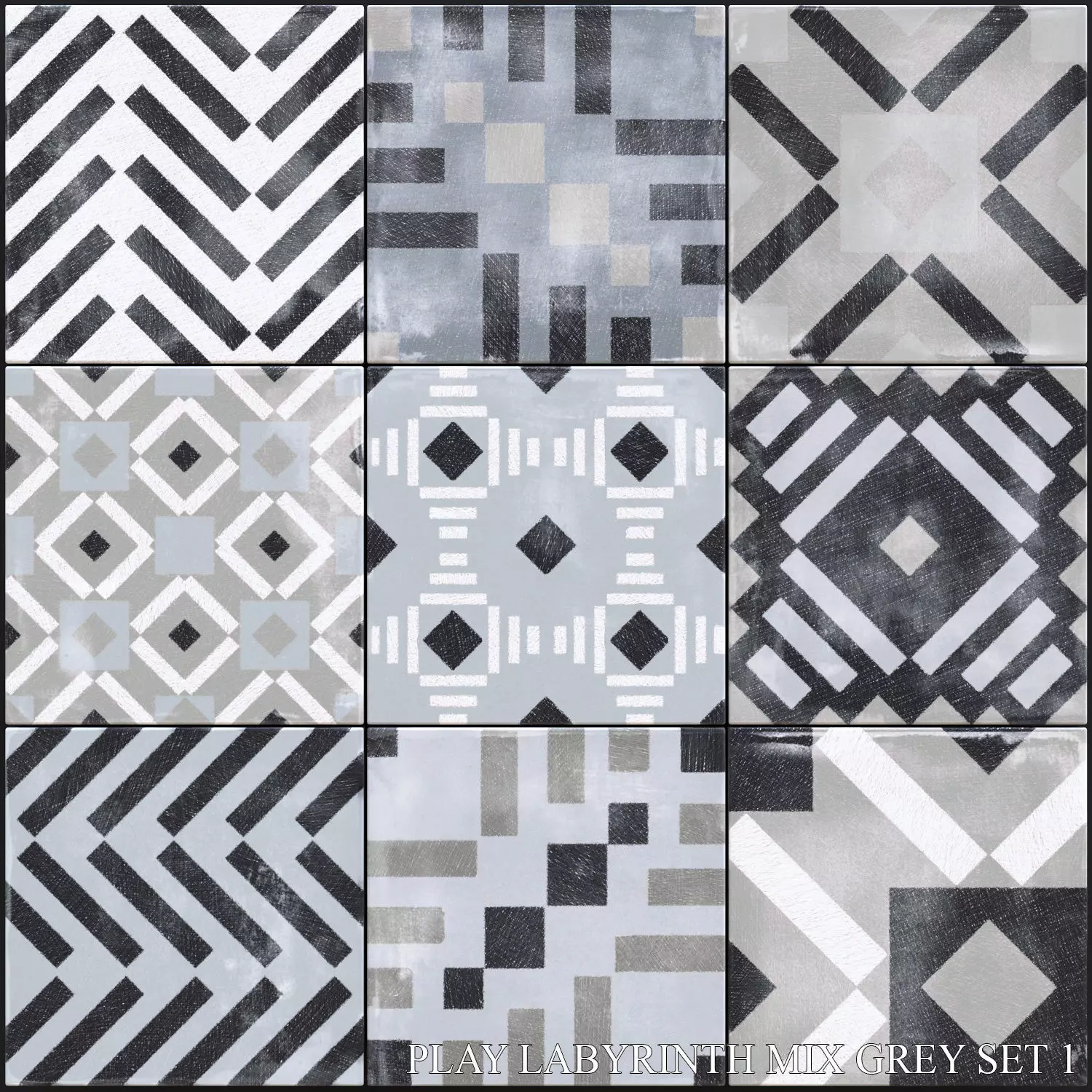 ABK Play Labyrinth Mix Grey Set 1 3D model_0