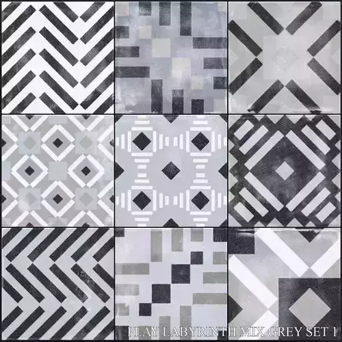 ABK Play Labyrinth Mix Grey Set 1 3D model