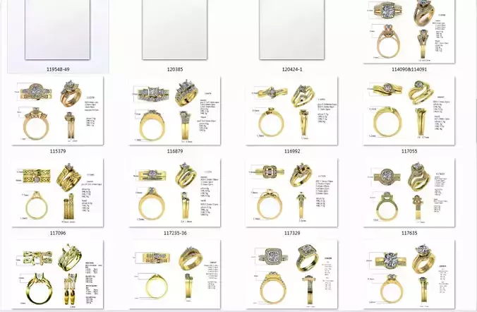 wedding ring  and  band ring 3D model