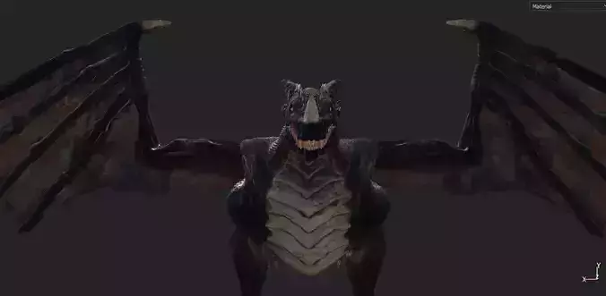 Black-Dragon ragnar FBX RIGGED TEXTURE 4K and 2K  videogame-AA