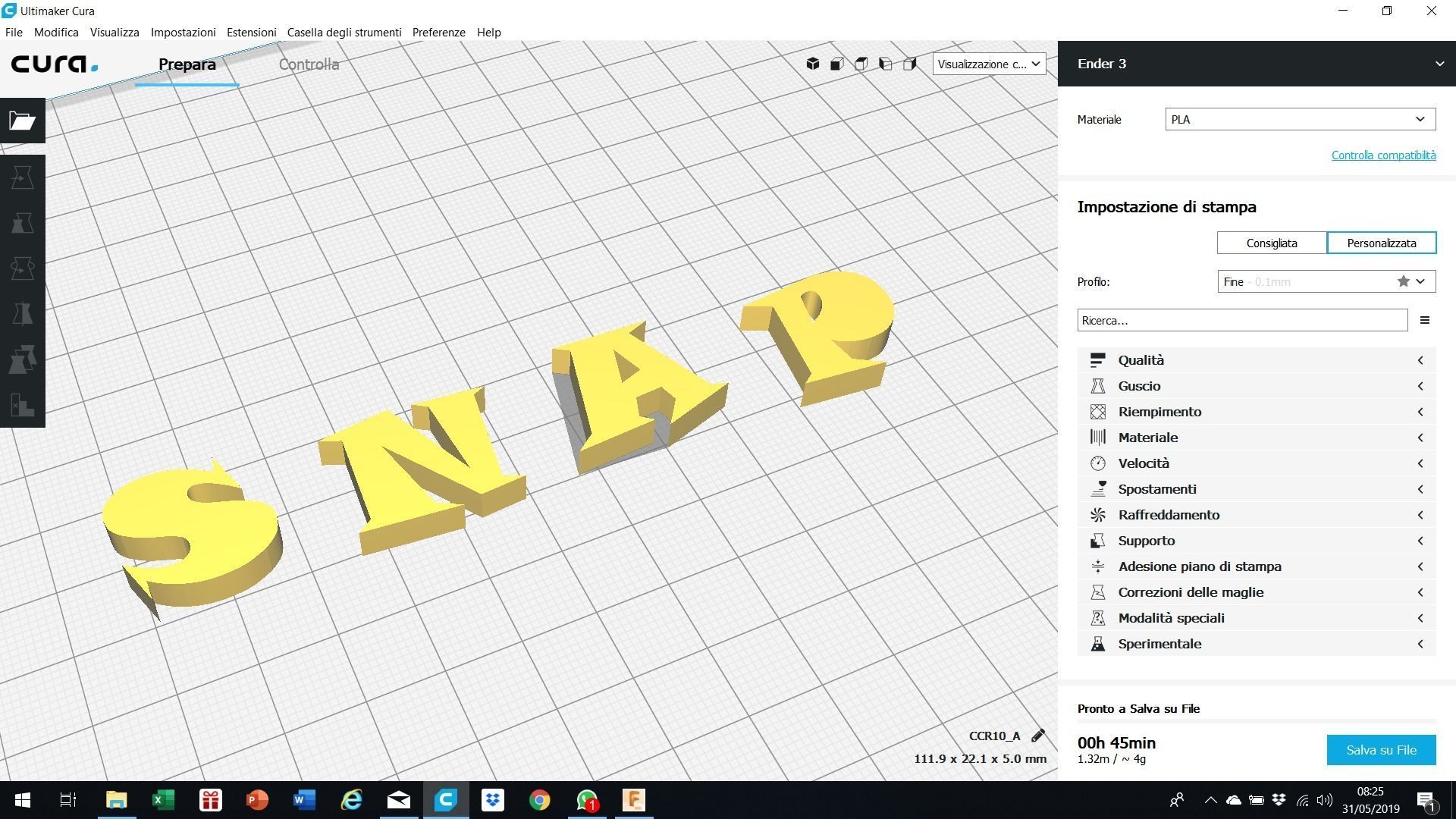 SNAP font uppercase and lowercase 3D letters STL file 3D print model_4