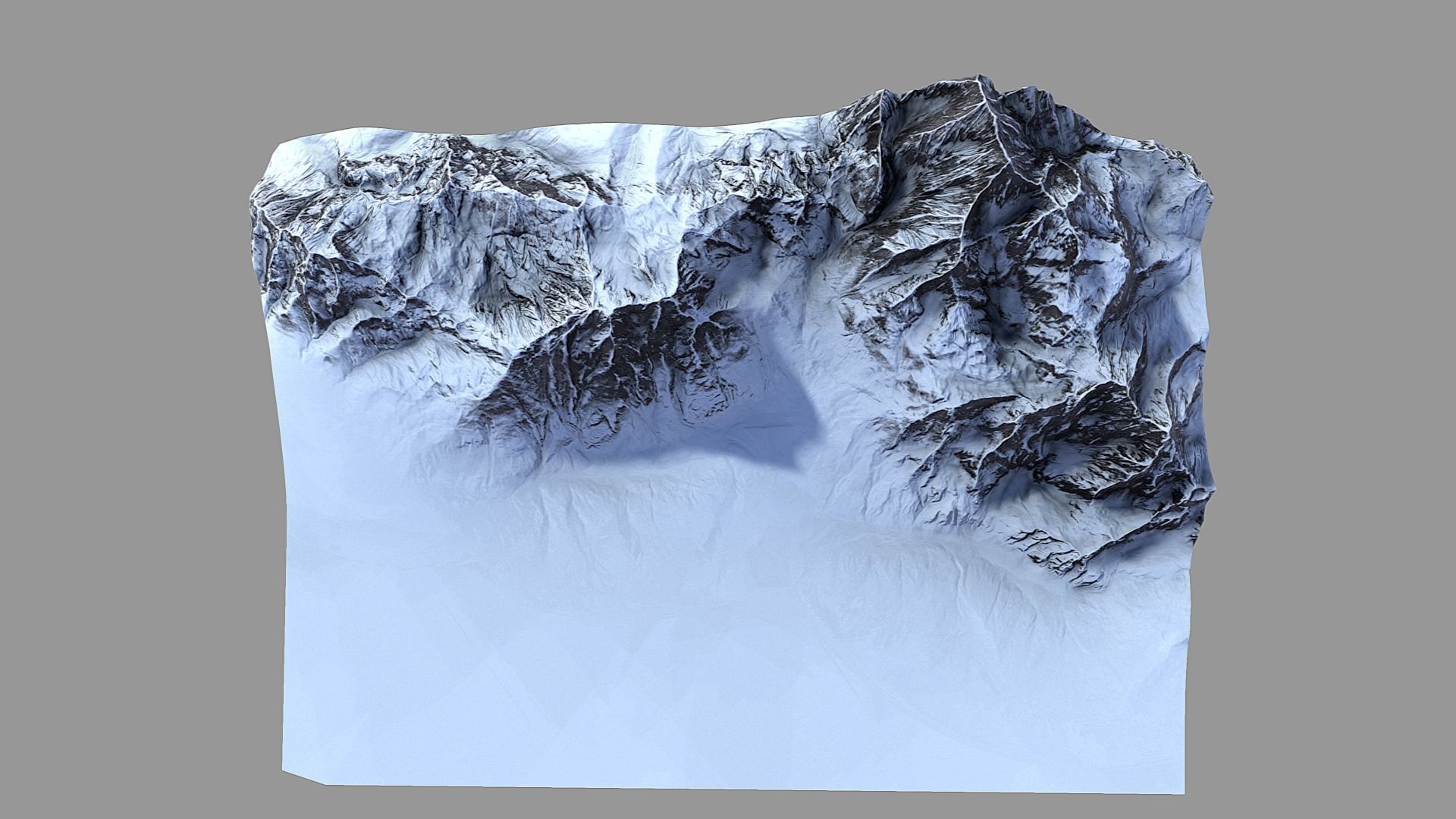 Snow Mountain Low-poly 3D model_4