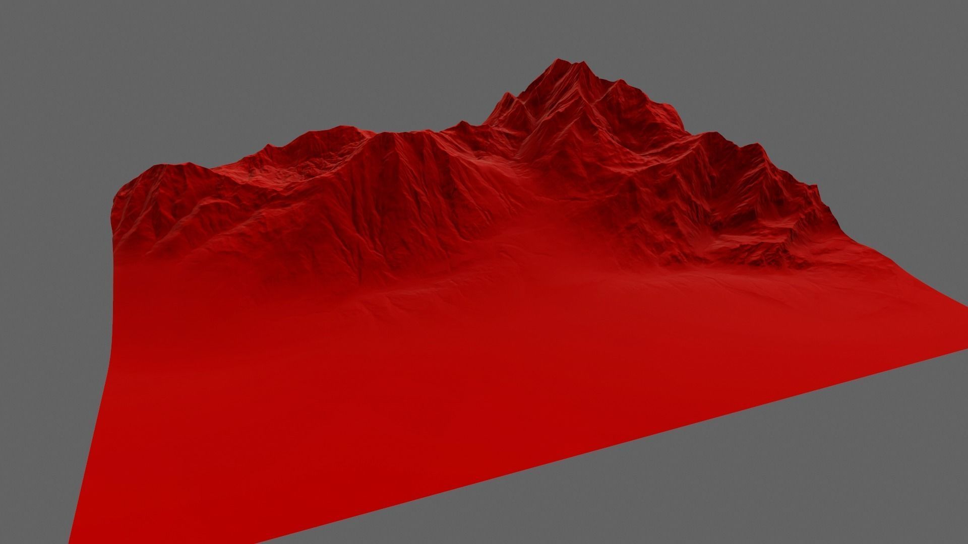 Snow Mountain Low-poly 3D model_6