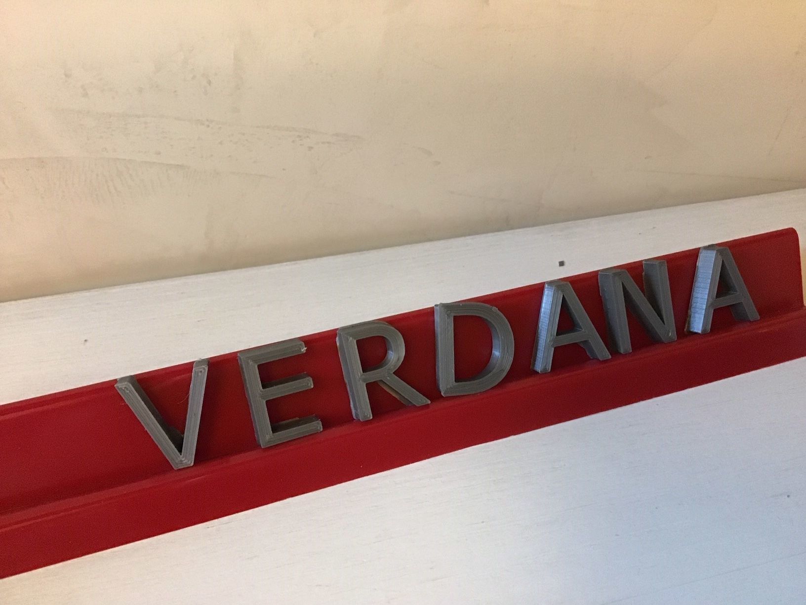 VERDANA font uppercase and lowercase 3D letters STL file 3D print model_2