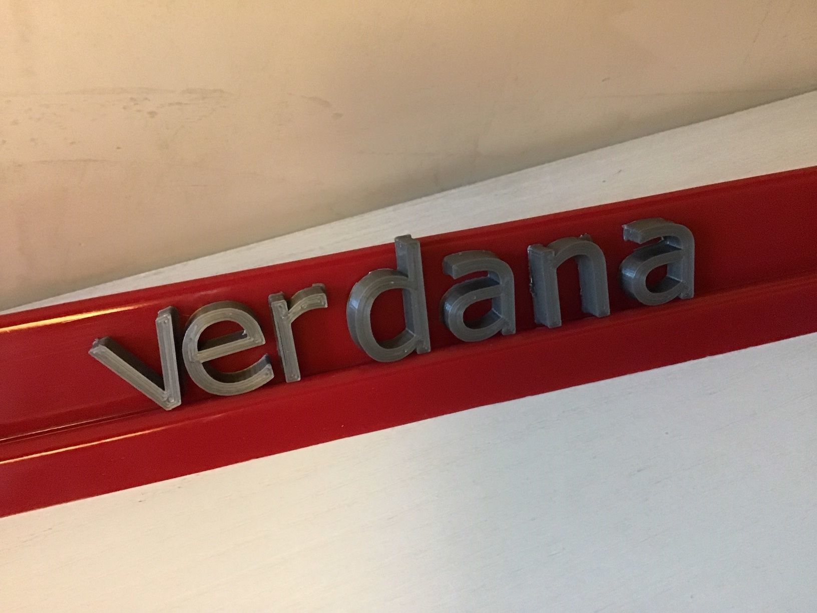 VERDANA font uppercase and lowercase 3D letters STL file 3D print model_3