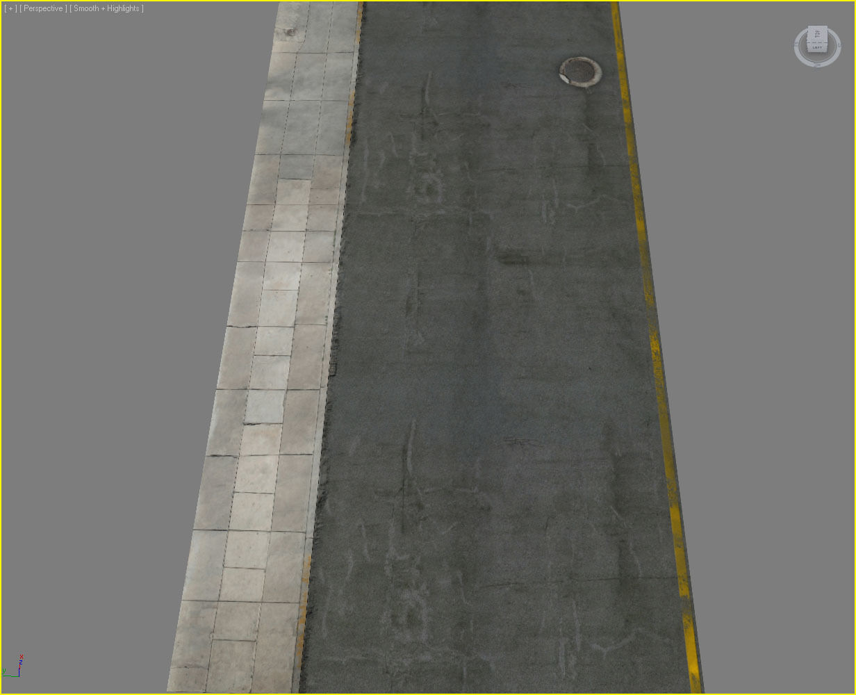 Photorealistic Sidewalks Package 3D model_13