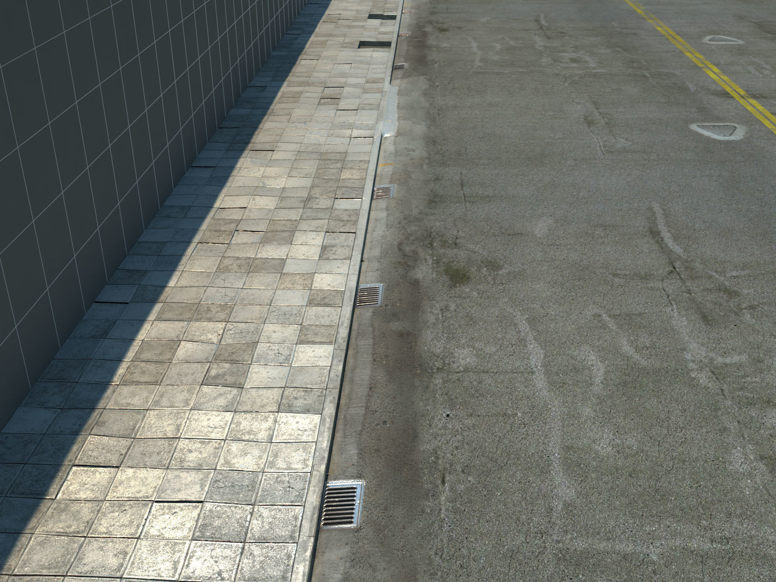 Photorealistic Sidewalks Package 3D model_6