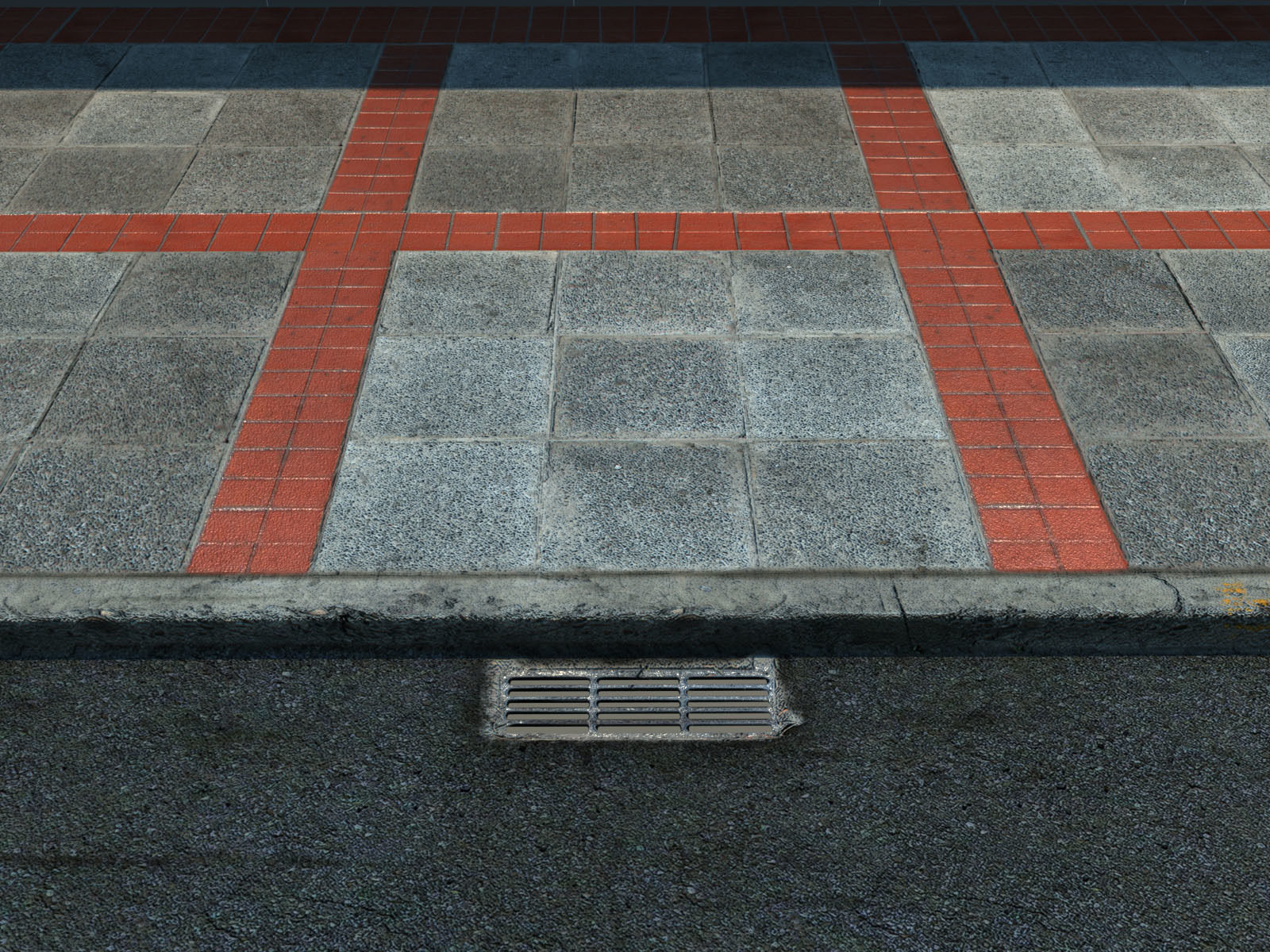Photorealistic Sidewalks Package 3D model_27
