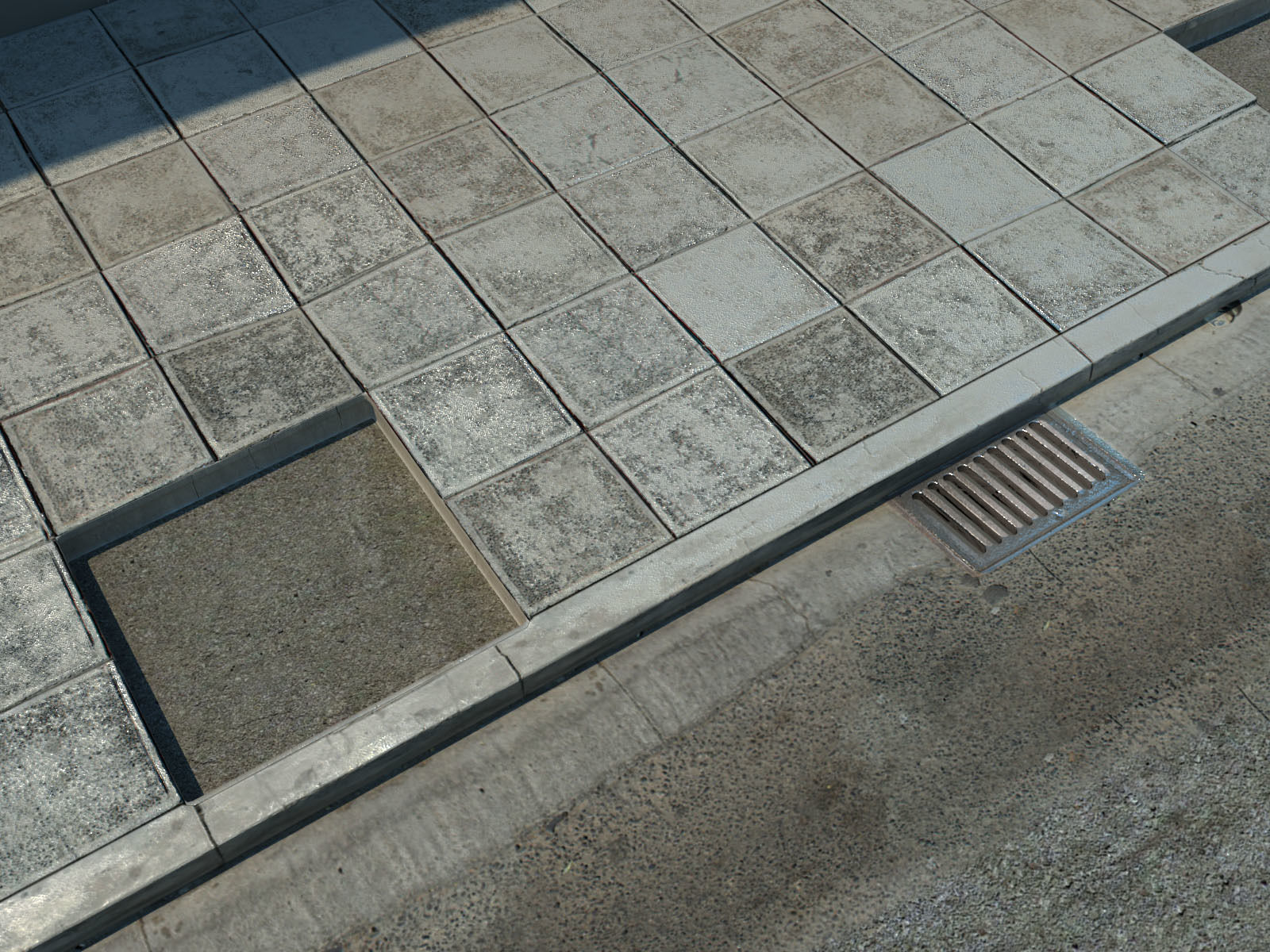 Photorealistic Sidewalks Package 3D model_1