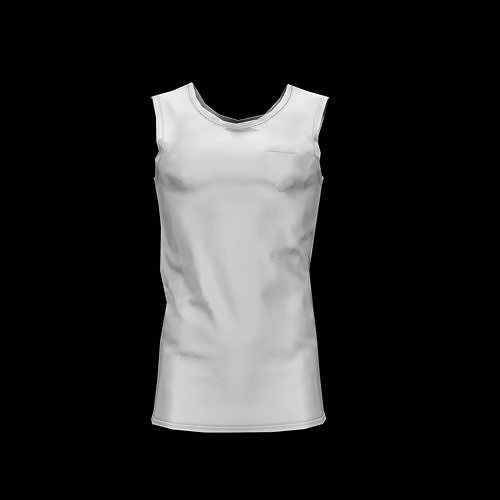shirt tank top Free low-poly 3D model