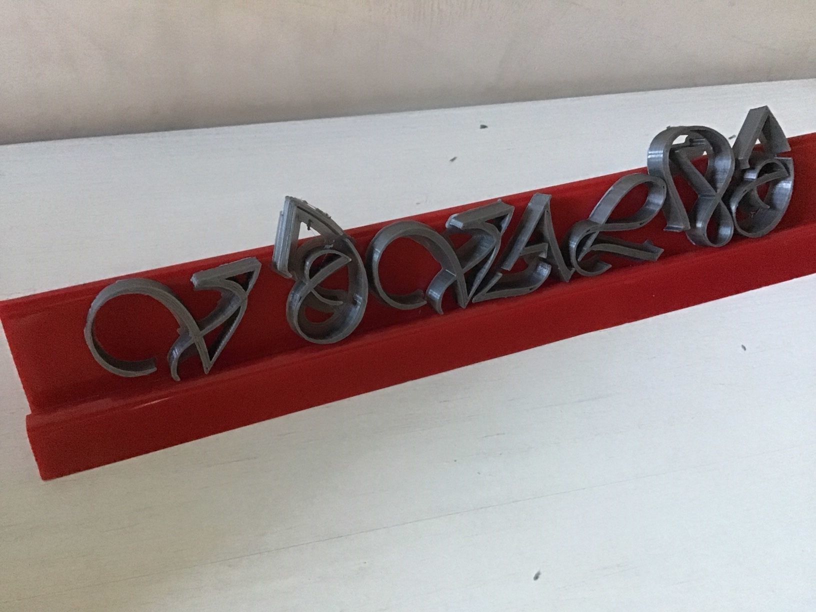 VIVALDI font uppercase and lowercase 3D letters STL file 3D print model_2