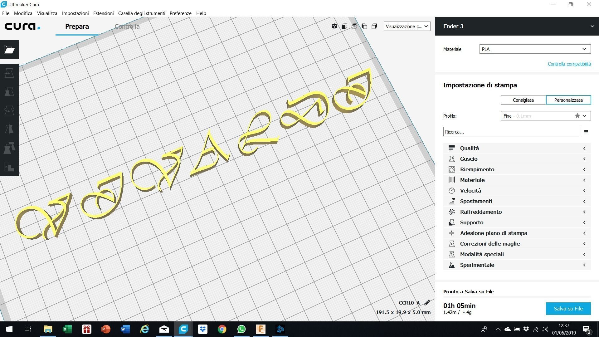 VIVALDI font uppercase and lowercase 3D letters STL file 3D print model_4
