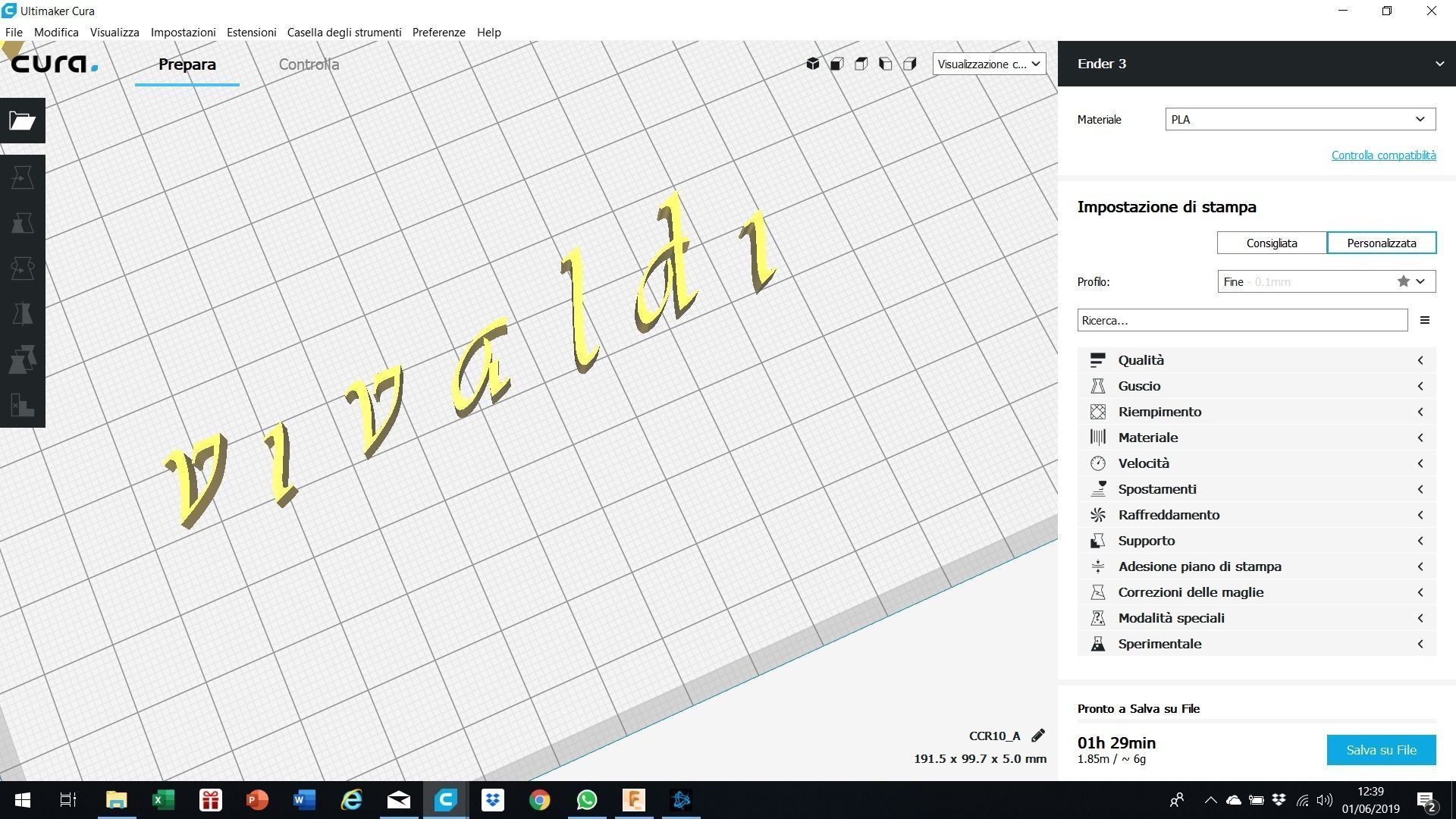 VIVALDI font uppercase and lowercase 3D letters STL file 3D print model_5