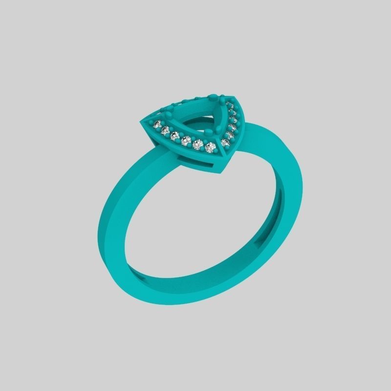 Women Ring trillion 3dm stl 3D print model 3D print model_20