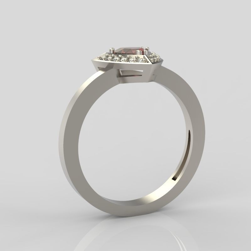 Women Ring trillion 3dm stl 3D print model 3D print model_6