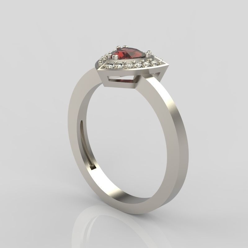 Women Ring trillion 3dm stl 3D print model 3D print model_7
