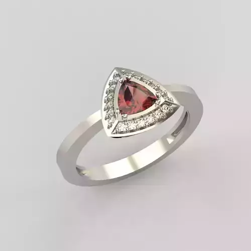 Women Ring trillion 3dm stl 3D print model 3D print model