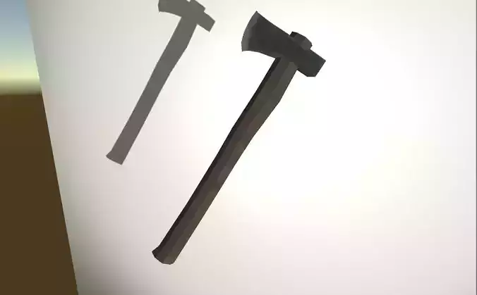 Simple lumber axe model Low-poly 3D model