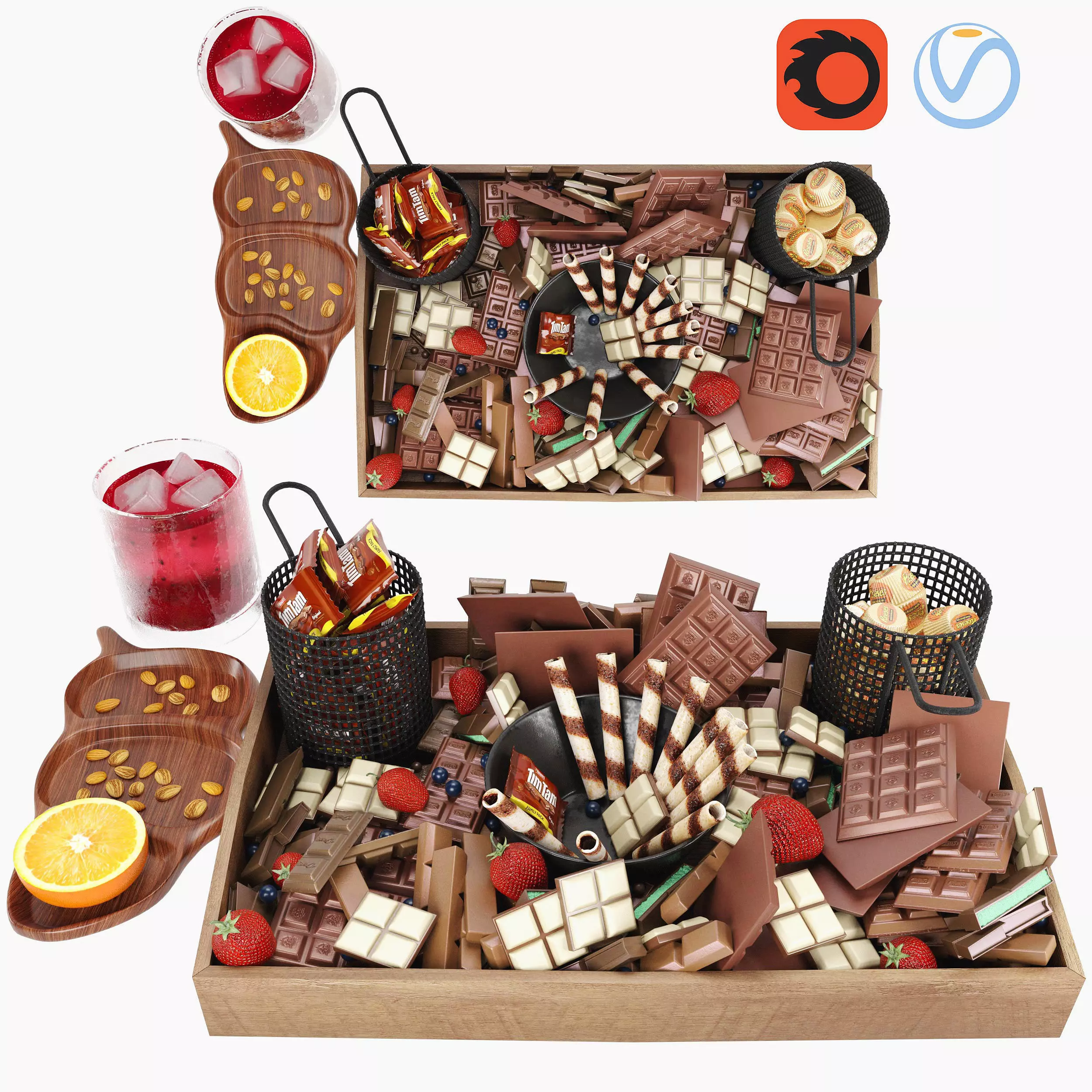 Chocolate Board 3D model_0