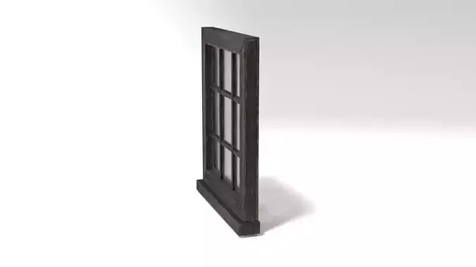 Medieval Window Small Square Glass 3D Model Tudor