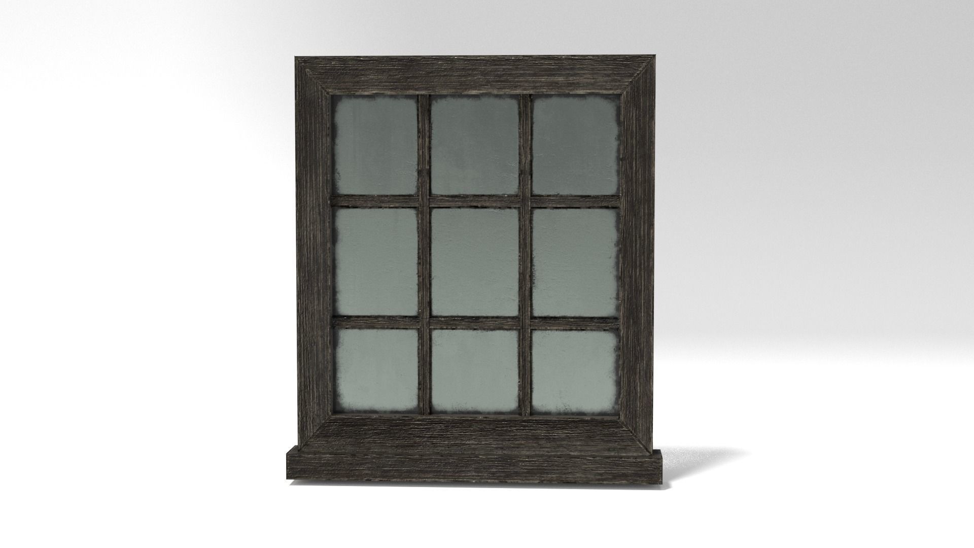 Medieval Window Small Square Glass 3D Model Tudor Low-poly 3D model_5
