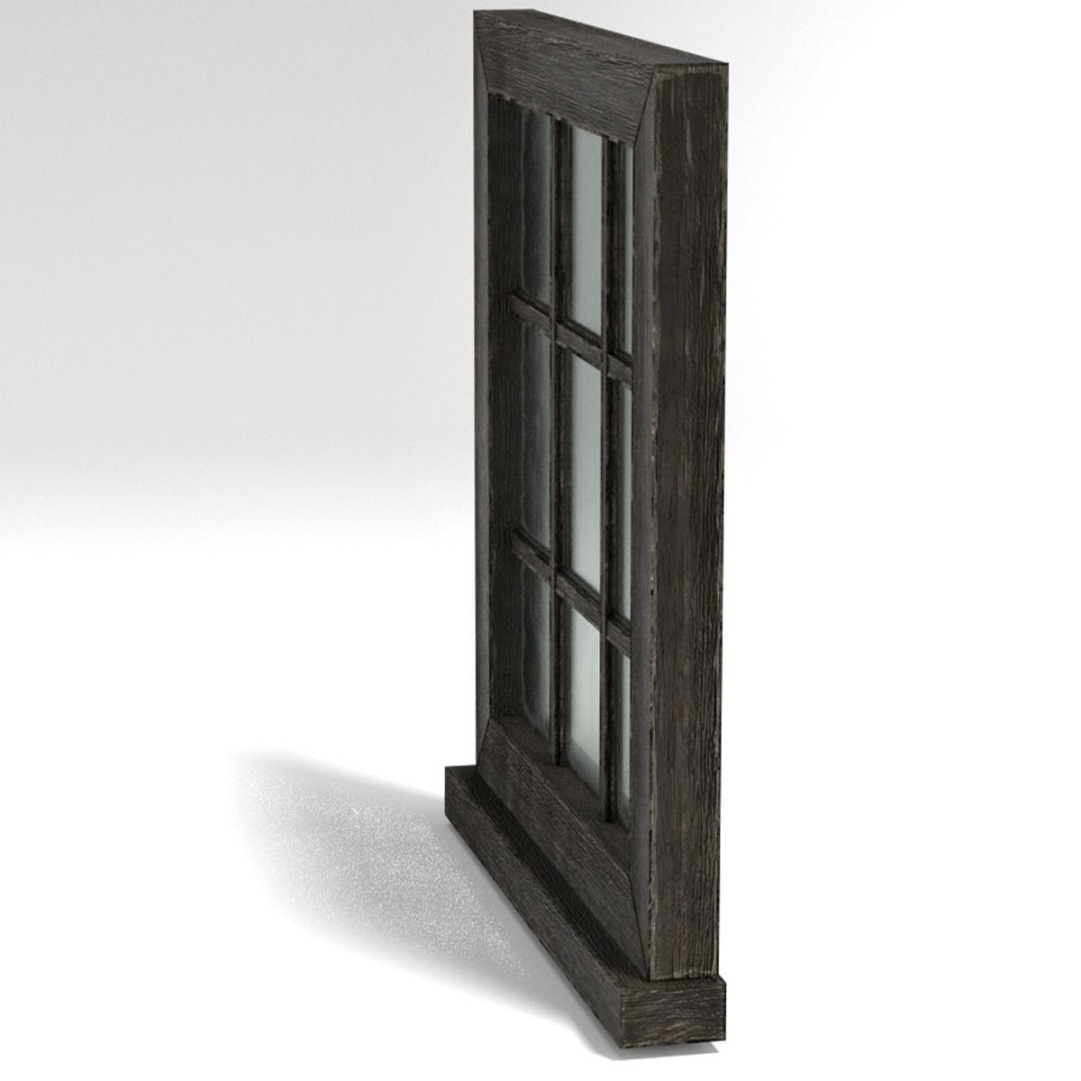 Medieval Window Small Square Glass 3D Model Tudor Low-poly 3D model_4