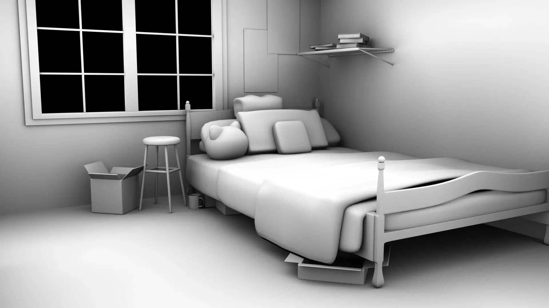 Bed Room Model 3D model
