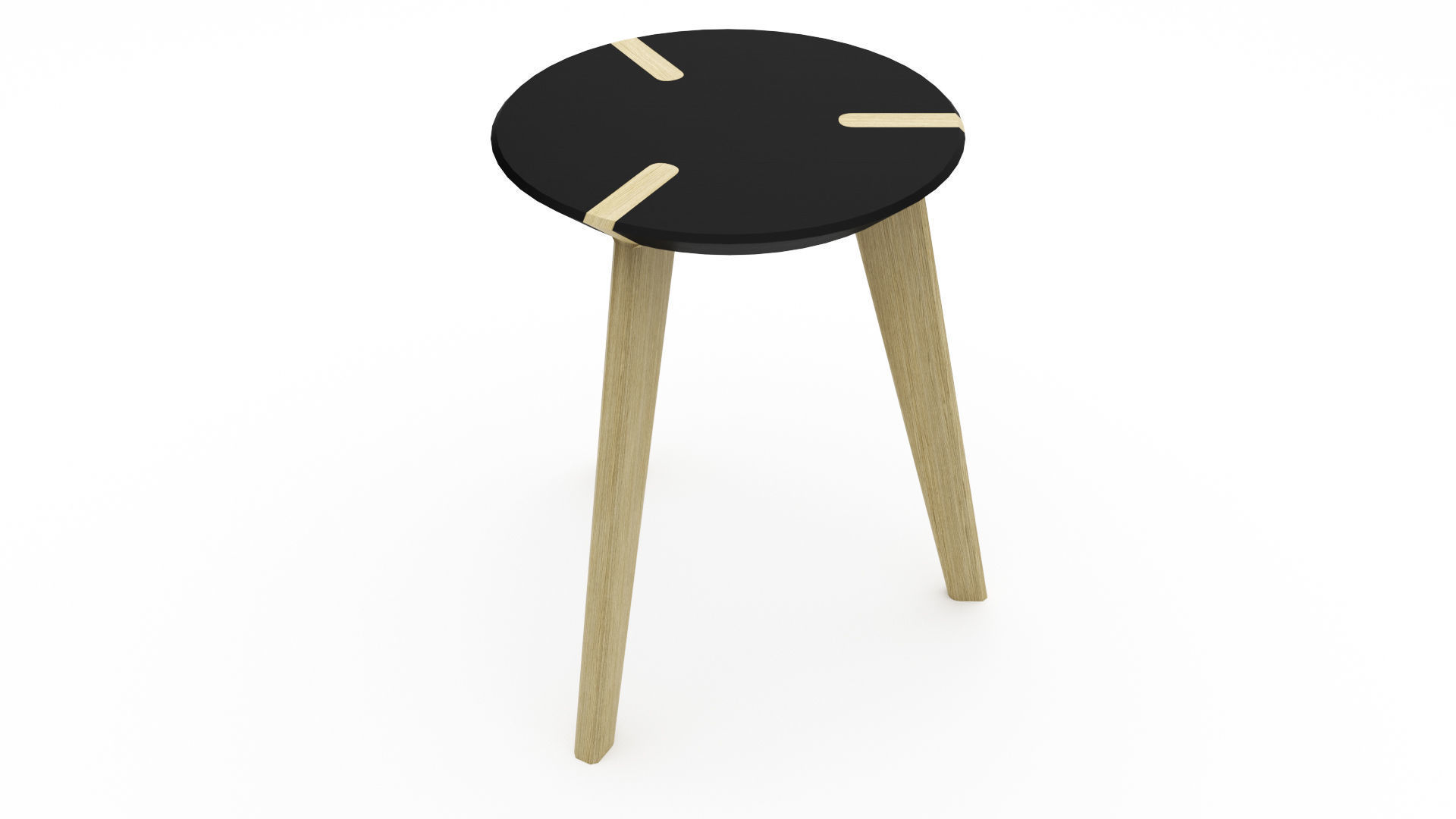 Wooden Stool - 3ds Max 3D model_12